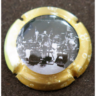 Capsule Muselet de bouteille de Val de Loire ACKERMAN Laurence n°35c Noir et Blanc contour Polychrome
