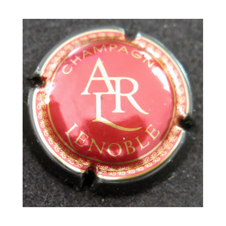 Capsule Muselet de bouteille de champagne LENOBLE n° 25 contour marron foncé