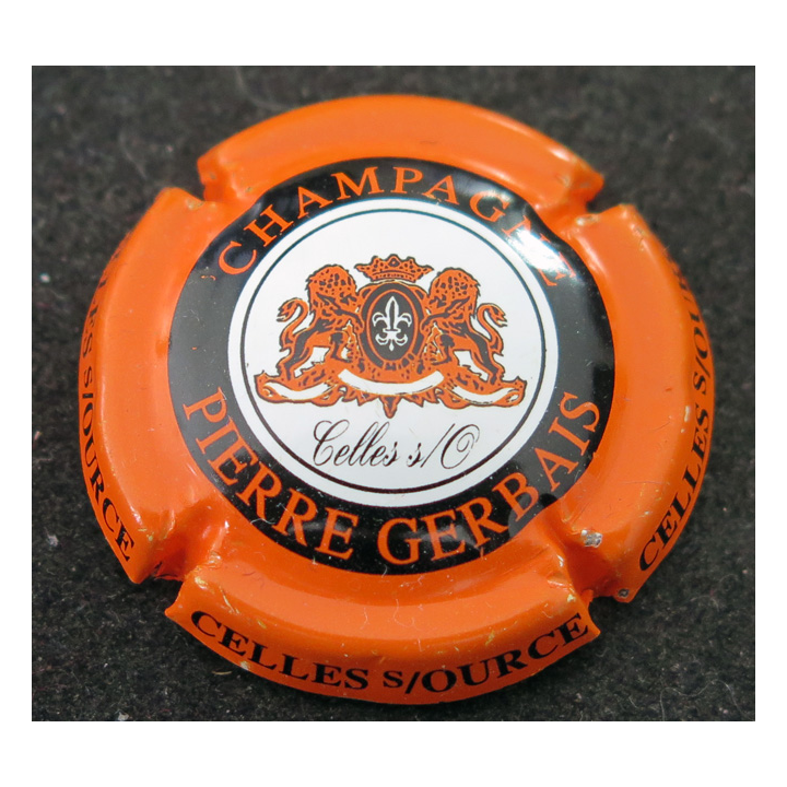 Capsule Muselet de bouteille de champagne GERBAIS Pierre n° 6 Contour Orange