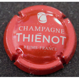 Capsule Muselet de bouteille de champagne THIENOT Alain n° 26c Rouge métallisé et crème