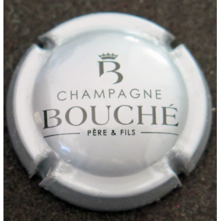 Capsule Muselet de bouteille de champagne BOUCHE Père et Fils n° 3a argent et noir