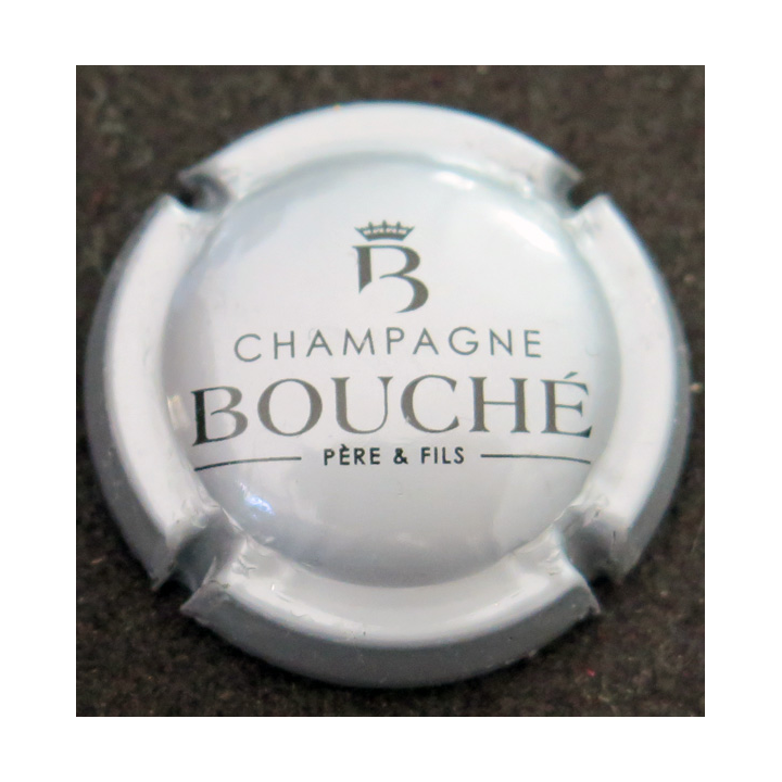 Capsule Muselet de bouteille de champagne BOUCHE Père et Fils n° 3a argent et noir