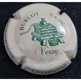 Capsule Muselet de bouteille de champagne BURLOT-NAHE n° 11 Crème et vert