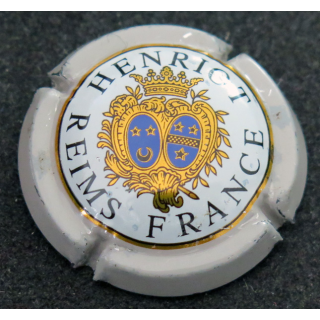 Capsule Muselet de bouteille de champagne HENRIOT n° 45 Rose pâle or et bleu