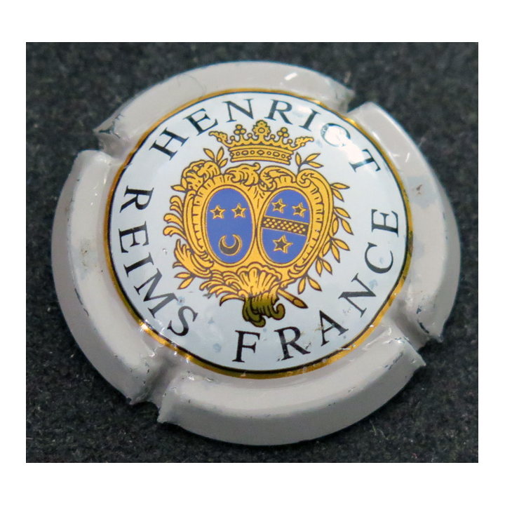 Capsule Muselet de bouteille de champagne HENRIOT n° 45 Rose pâle or et bleu