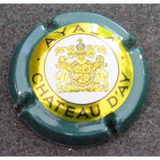 Capsule Muselet de bouteille de champagne AYALA n° 18 Or, contour vert foncé sans C°