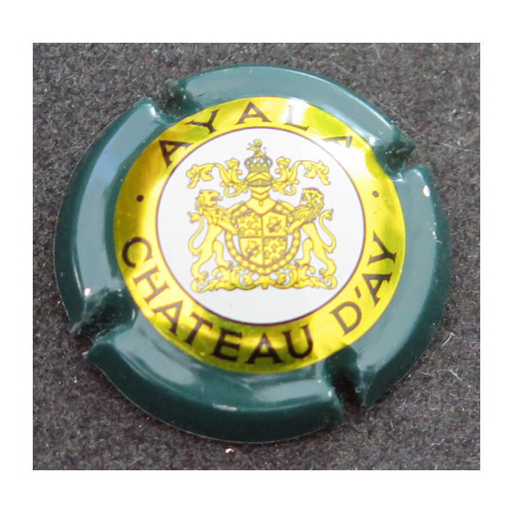 Capsule Muselet de bouteille de champagne AYALA n° 18 Or, contour vert foncé sans C°