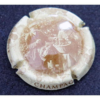 Capsule Muselet de bouteille de champagne GENERIQUE n° 703f couple les vendanges d'autrefois