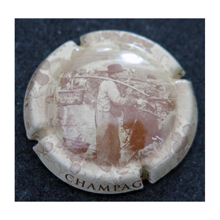 Capsule Muselet de bouteille de champagne GENERIQUE n° 703 Le Porteur mémoires de champagne