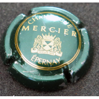 Capsule Muselet de bouteille de champagne MERCIER n° 25 Vert, bas de l'écusson droit