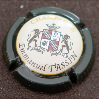 Capsule Muselet de bouteille de champagne TASSIN Emmanuel n° 21 Contour noir