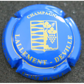 Capsule Muselet de bouteille de champagne LALLEMENT-DEVILLE n° 7 Bleu et or
