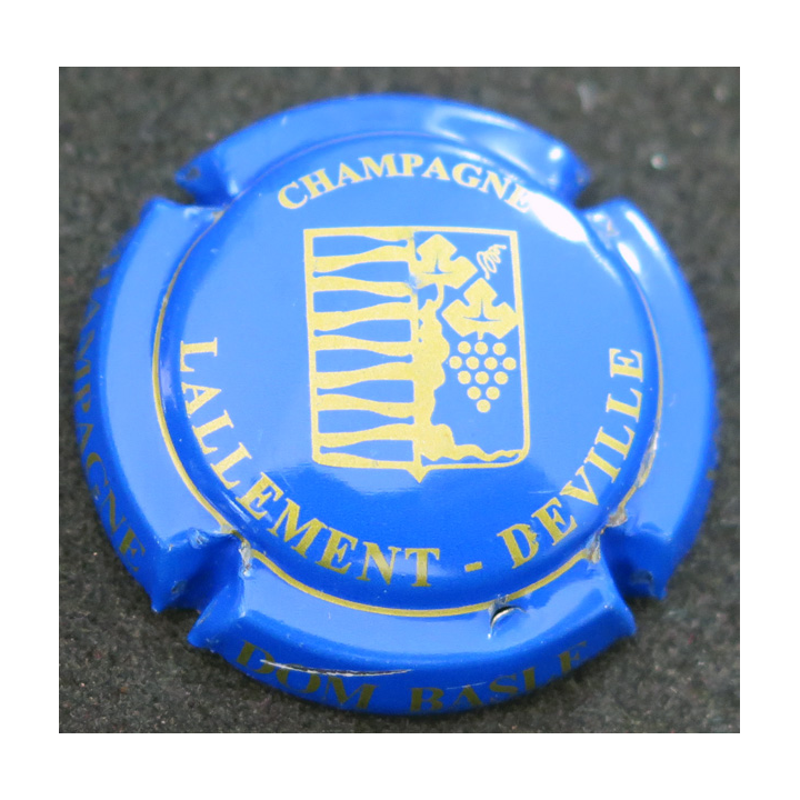 Capsule Muselet de bouteille de champagne LALLEMENT-DEVILLE n° 7 Bleu et or