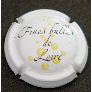 Capsule Muselet de bouteille de FINES BULLES DE LOIRE n° 1 Blanc noir et jaune-crème