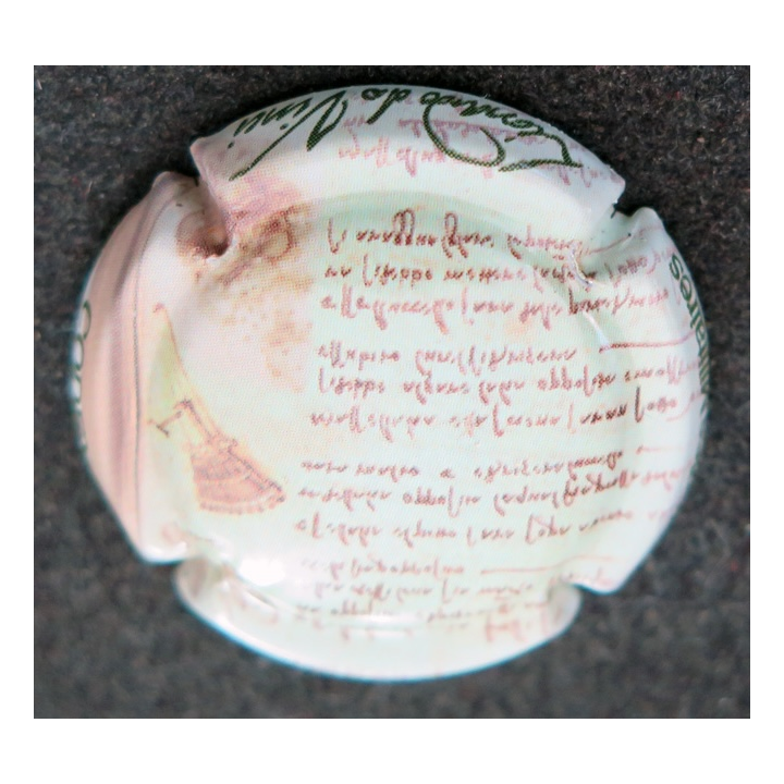 Capsule Muselet de bouteille de champagne GENERIQUE n° 742c Ecrits Codex Léonardo de Vinci