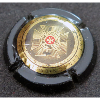 Capsule Muselet de champagne LANSON n° 95 Noir et Or