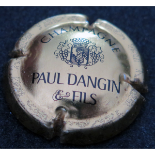 Capsule Muselet de bouteille de champagne DANGIN Paul & Fils n° 2 Or et Noir