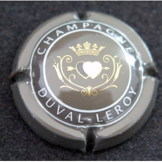 Capsule Muselet de bouteille de champagne DUVAL-LEROY n° 38 Grisi et blanc et or