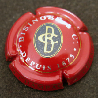 Capsule Muselet de bouteille de champagne BISSINGER & C°. n° 2 Bisinger avec un S
