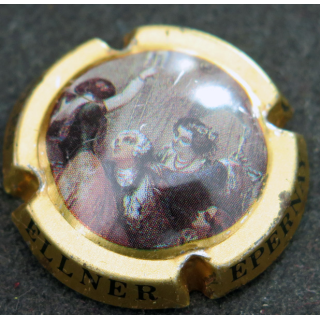 Capsule Muselet de bouteille de champagne ELLNER Charles n° 3 contour or