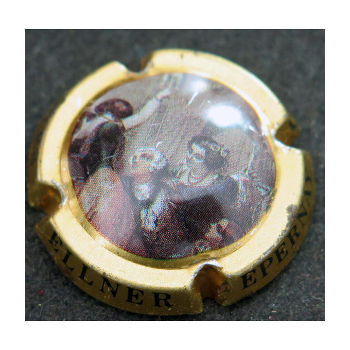 Capsule Muselet de bouteille de champagne ELLNER Charles n° 3 contour or