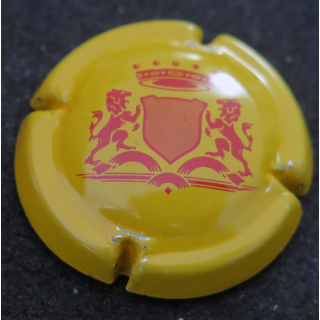 Capsule Muselet de bouteille de la COOPERATIVE DE BEBLENHEIM n° 2 Jaune et rouge