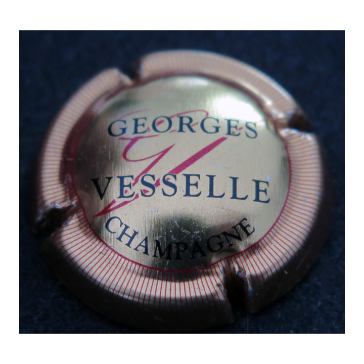 Capsule Muselet de bouteille de champagne VAISSELLE Georges n° 5 Or, noir et rouge