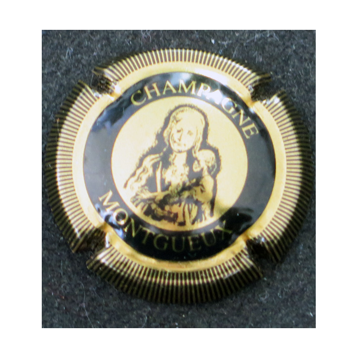 Capsule Muselet de bouteille de champagne PARMANTIER-RIGAUT n° 8d Gris et noir
