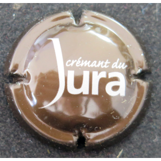 Capsule Muselet de bouteille de CREMANT DU JURA n° 12 Marron métal et blanc cassé