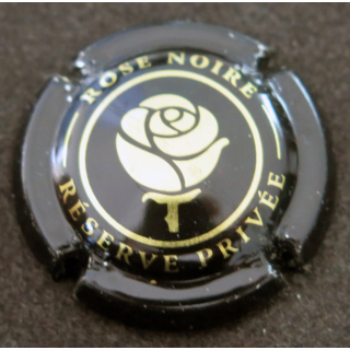 Capsule Muselet de bouteille de champagne HENRIOT n° 55 Noir et Or rose noire