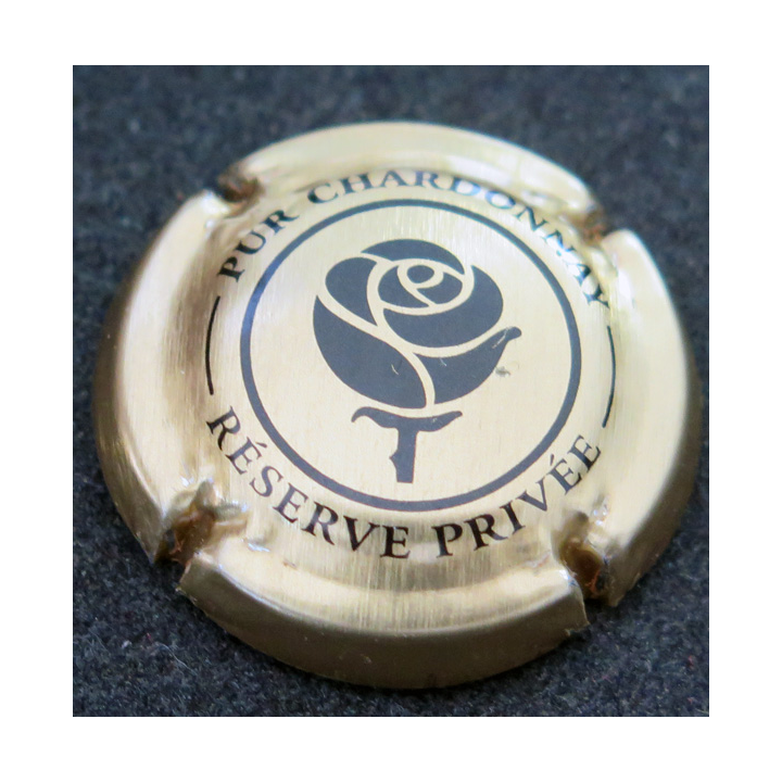 Capsule Muselet de bouteille de champagne HENRIOT n° 56 Cuivre et noir pur chardonnay