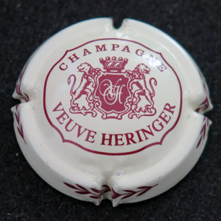 Capsule Muselet de bouteille de champagne HERINGER Vve n° 2 Crème et Bordeaux