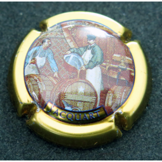 Capsule Muselet de bouteille de champagne JACQUART n° 12a Le recoupage cercle bleu clair