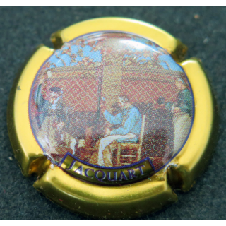 Capsule Muselet de bouteille de champagne JACQUART n° 11c Le bouchage cercle bleu foncé