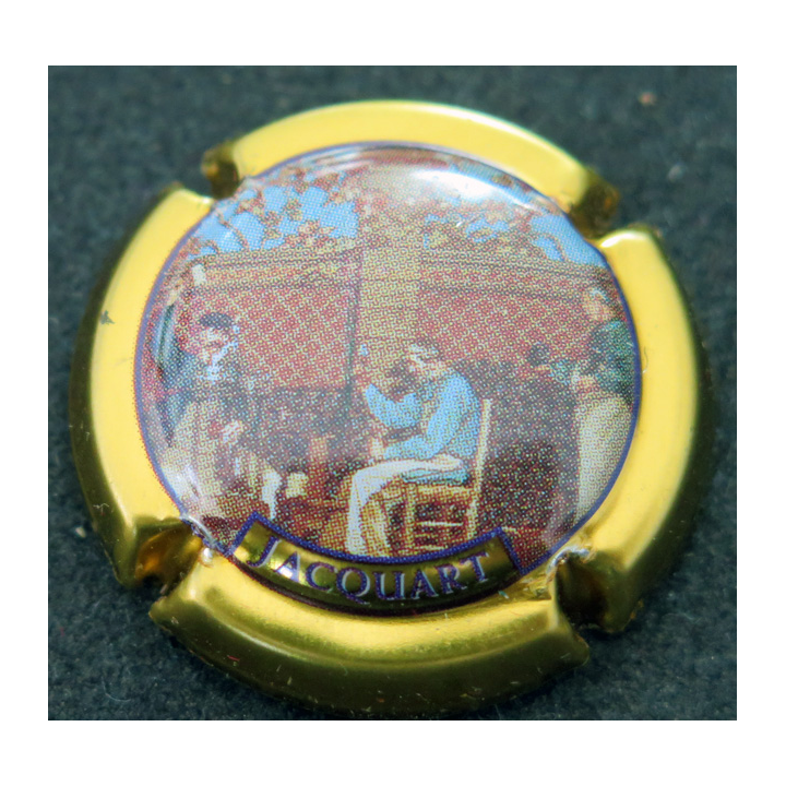 Capsule Muselet de bouteille de champagne JACQUART n° 11c Le bouchage cercle bleu foncé