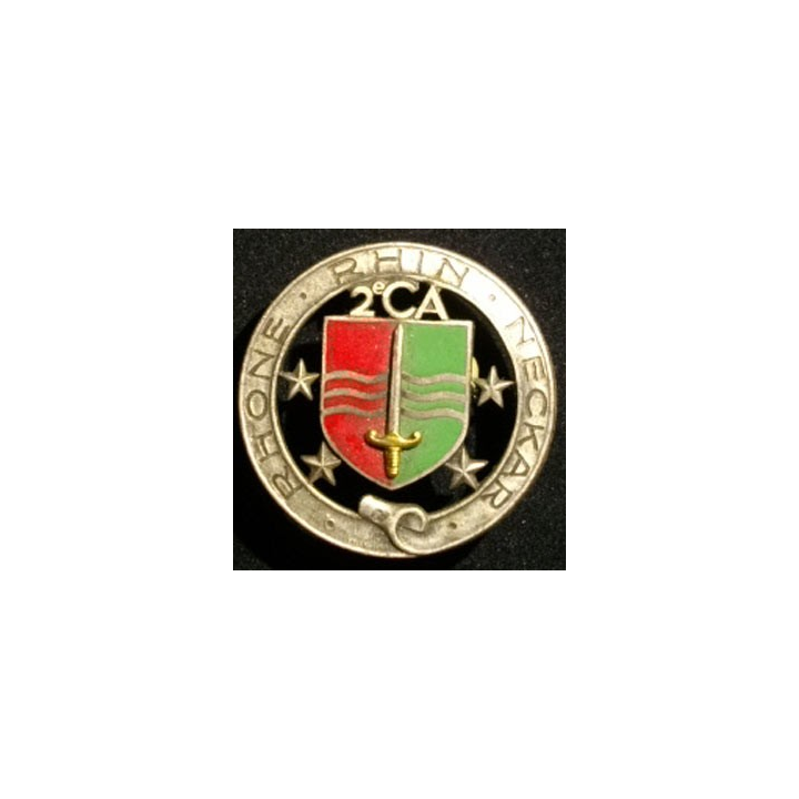 2° CA : 2° CORPS D'ARMÉE RHÔNE RHIN NECKAR ÉMAIL