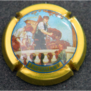 Capsule Muselet de bouteille de champagne JACQUART n° 12 La vendange cercle bleu