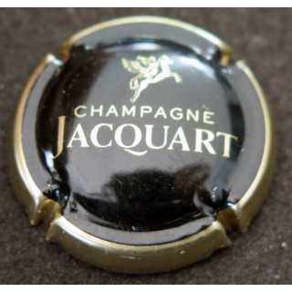 Capsule Muselet de bouteille de champagne JACQUART n° 29 Noir contour or