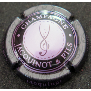 Capsule Muselet de bouteille de champagne JACQUINOT & Fils n° 2c Noir, centre mauve