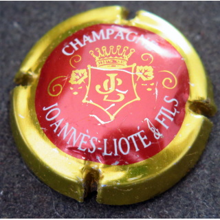 Capsule Muselet de bouteille de champagne JOANNÈS-LIOTÉ & Fils n° 3 Rouge et Or jaune