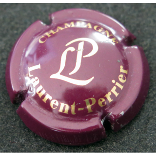 Capsule Muselet de bouteille de champagne LAURENT-PERRIER n° 47a Violet foncé et or lettres épaisses