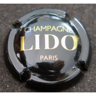 Capsule Muselet de bouteille de champagne LIDO DE PARIS n° 3 Noir et Or