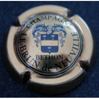 Capsule Muselet de bouteille de champagne LE BRUN DE NEUVILLE n° 7 Or et Noir