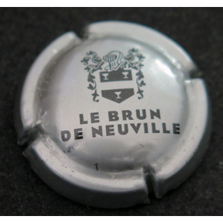Capsule Muselet de bouteille de champagne LE BRUN DE NEUVILLE n° 23 Argent et Noir