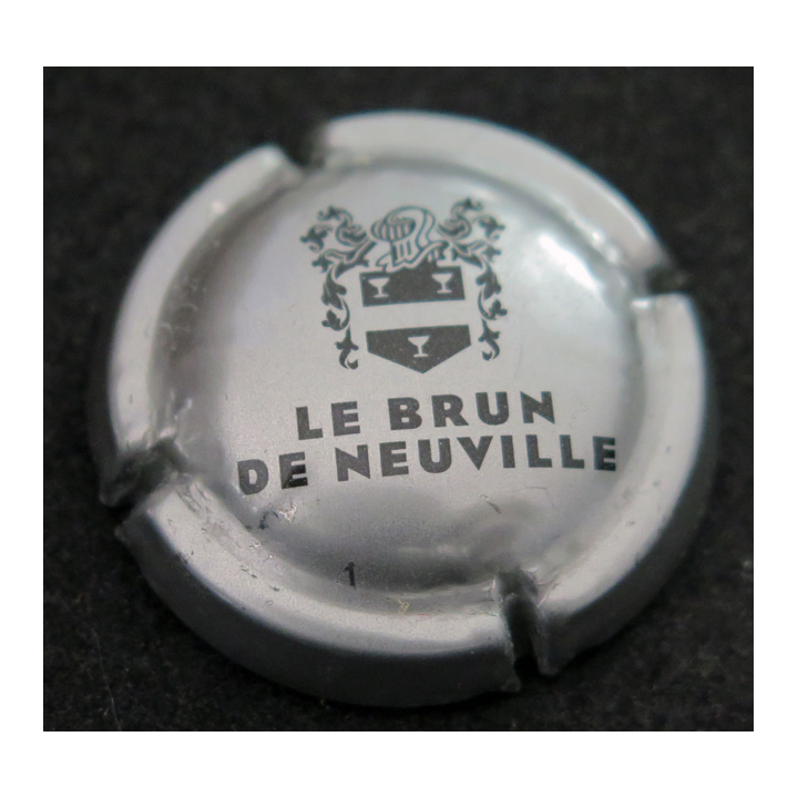 Capsule Muselet de bouteille de champagne LE BRUN DE NEUVILLE n° 23 Argent et Noir