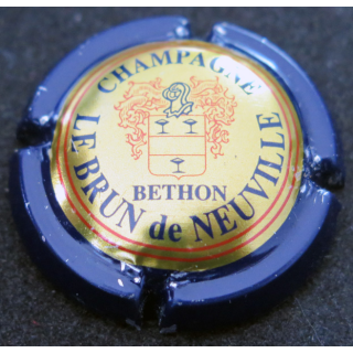 Capsule Muselet de bouteille de champagne LE BRUN DE NEUVILLE n° 15a contour bleu foncé