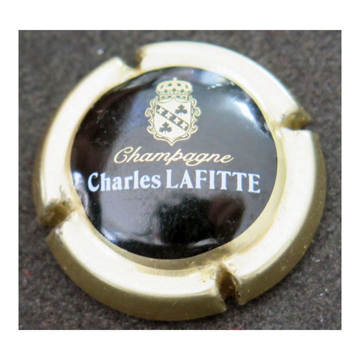 Capsule Muselet de bouteille de champagne LAFITTE Charles n° 9 Contour or
