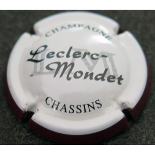 Capsule Muselet de bouteille de champagne LECLERC MONDET n° 11 contour Bordeaux