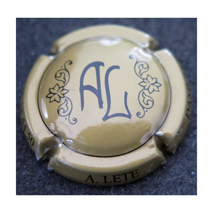 Capsule Muselet de bouteille de champagne LÉTÉ A. n° 18 Bronze et noir