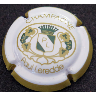 Capsule Muselet de bouteille de champagne LEREDDE Paul n° 3 contour marron clair